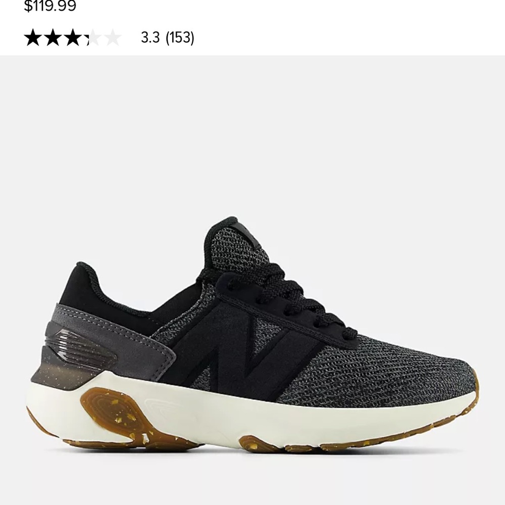 New Balance Charcoal and Black Athletic Shoes